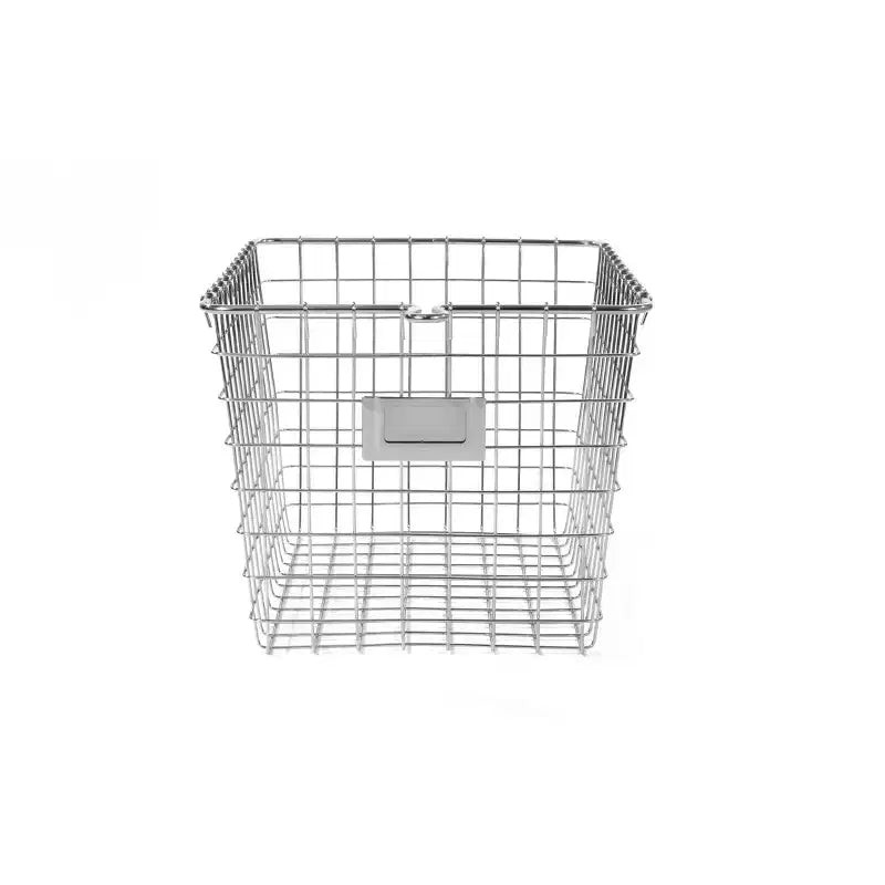 Petit panier de rangement en fil métallique, argenté