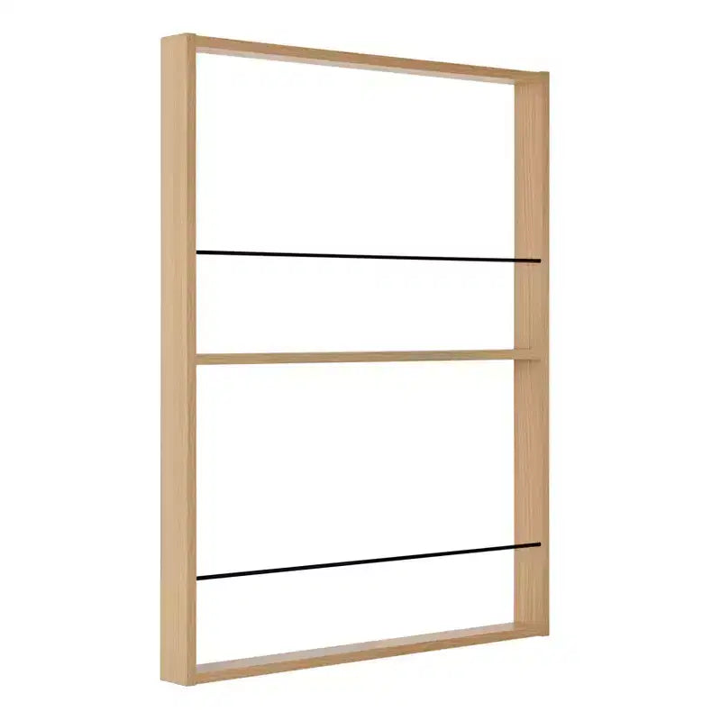 Étagère murale à 2 niveaux pour enfants en hêtre, 69,85 x 53,98 cm