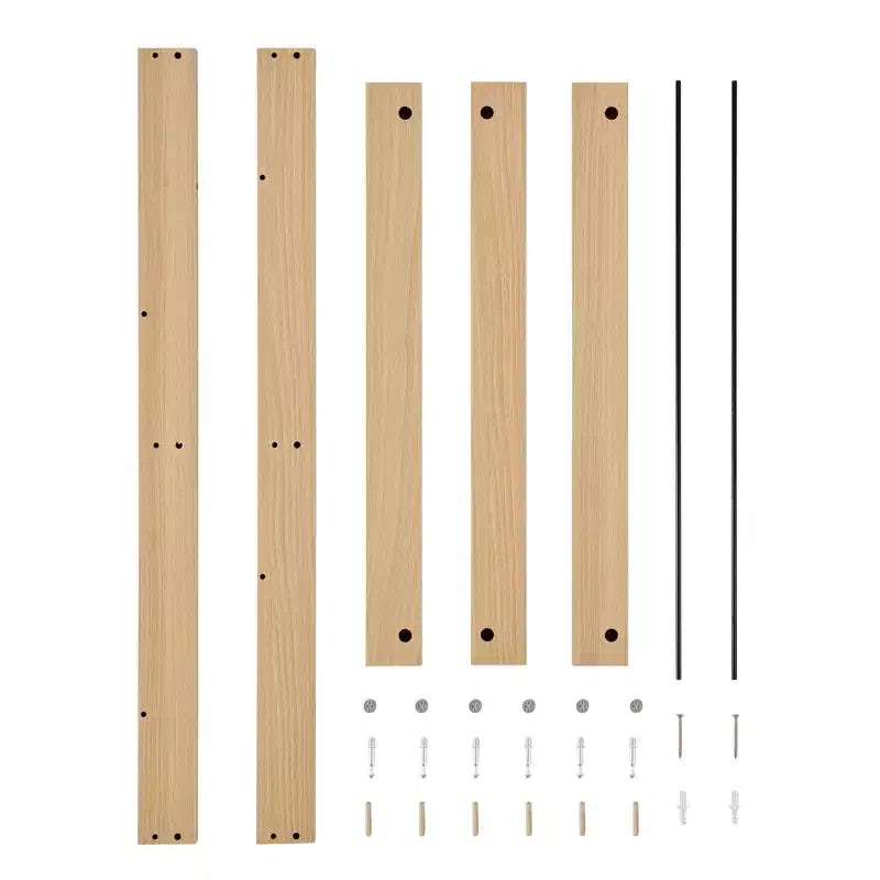 Étagère murale à 2 niveaux pour enfants en hêtre, 69,85 x 53,98 cm