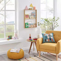 Étagère murale à 2 niveaux pour enfants en hêtre, 69,85 x 53,98 cm