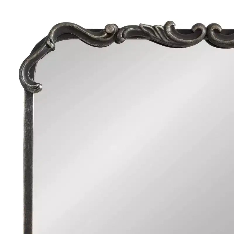 Miroir Mural Encadré Orné, 20"x27", Noir