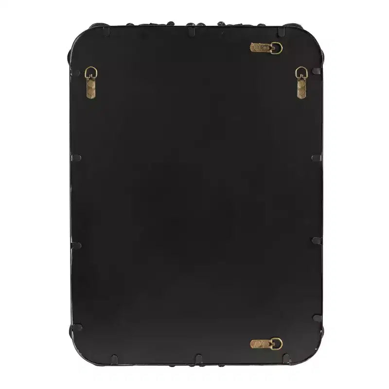Miroir Mural Encadré Orné, 20"x27", Noir