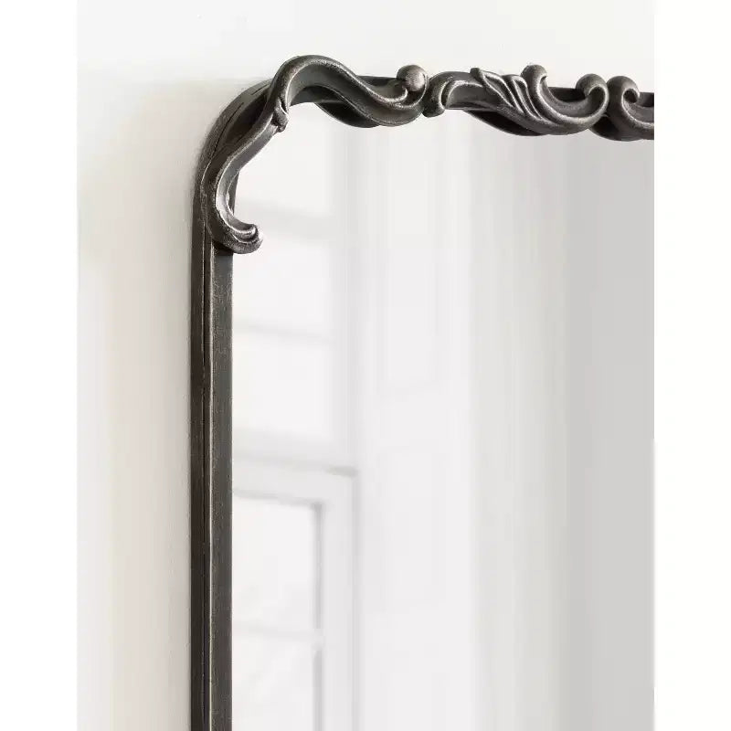 Miroir Mural Encadré Orné, 20"x27", Noir
