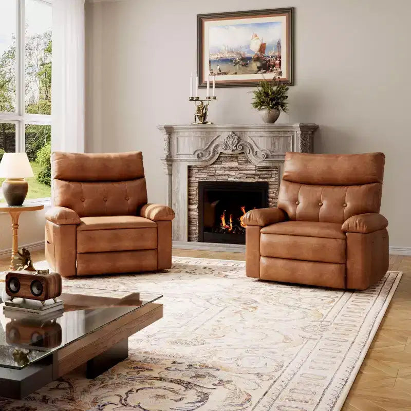 Fauteuil inclinable surdimensionné - Grand fauteuil inclinable manuel en similicuir PU pour adultes, fauteuil de relaxation au confort exceptionnel