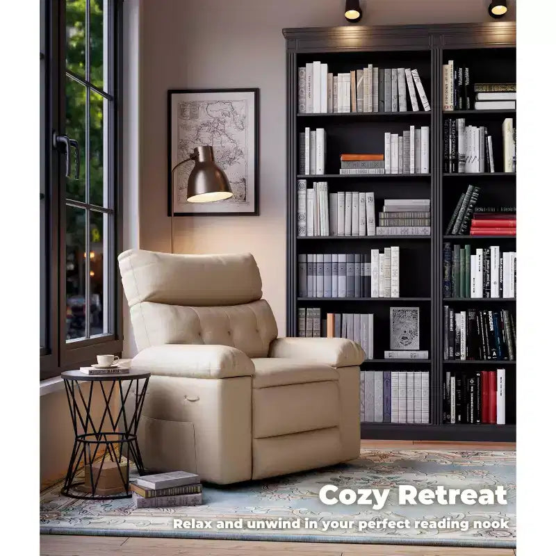 Fauteuil inclinable surdimensionné - Grand fauteuil inclinable manuel en similicuir PU pour adultes, fauteuil de relaxation au confort exceptionnel