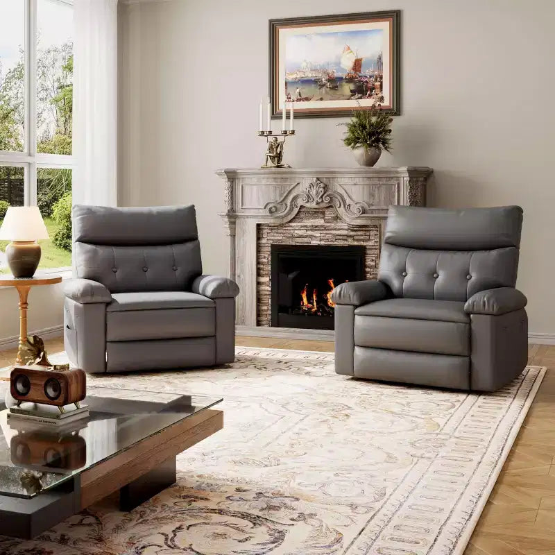 Fauteuil inclinable surdimensionné - Grand fauteuil inclinable manuel en similicuir PU pour adultes, fauteuil de relaxation au confort exceptionnel
