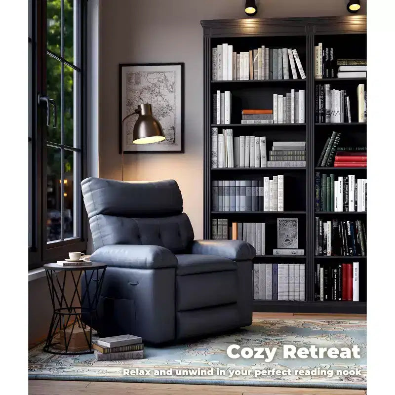 Fauteuil inclinable surdimensionné - Grand fauteuil inclinable manuel en similicuir PU pour adultes, fauteuil de relaxation au confort exceptionnel