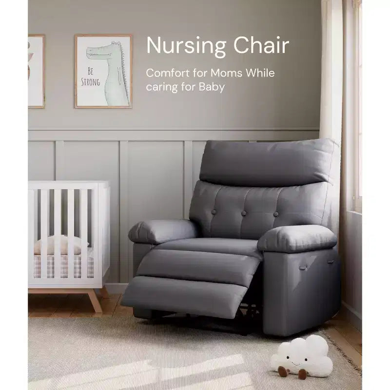 Fauteuil inclinable surdimensionné - Grand fauteuil inclinable manuel en similicuir PU pour adultes, fauteuil de relaxation au confort exceptionnel