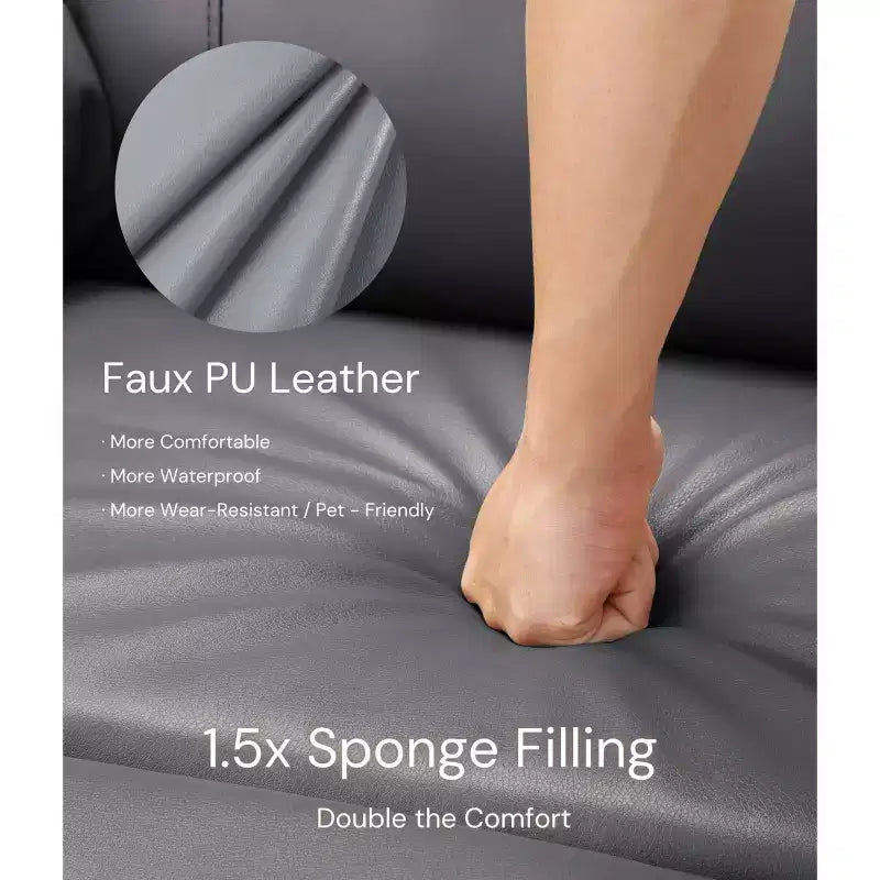 Fauteuil inclinable surdimensionné - Grand fauteuil inclinable manuel en similicuir PU pour adultes, fauteuil de relaxation au confort exceptionnel