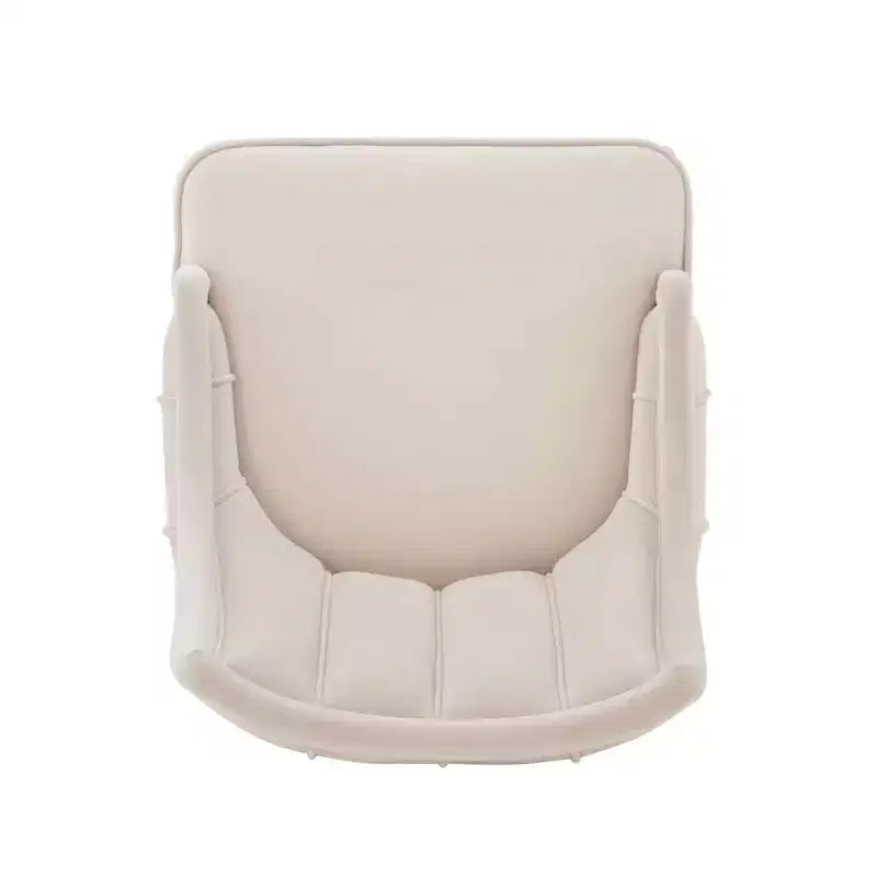 Chaise de salle à manger moderne en velours, crème