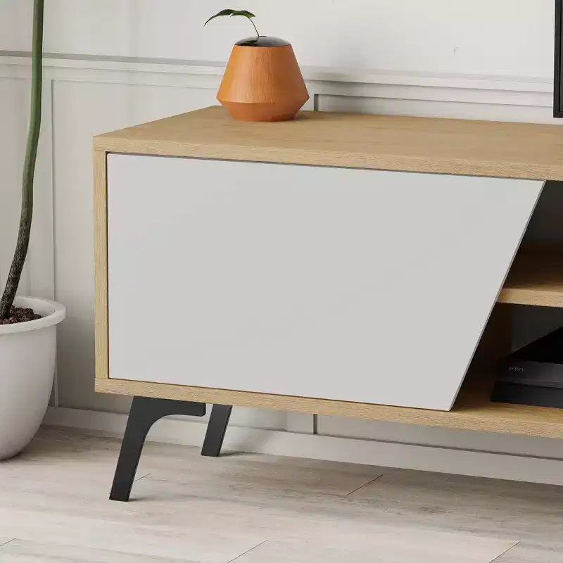 Meuble TV pour téléviseurs jusqu'à 70", chêne clair