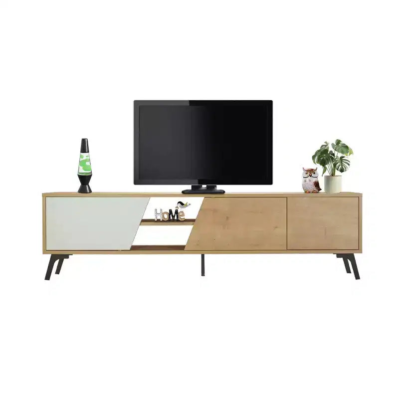 Meuble TV pour téléviseurs jusqu'à 70", chêne clair