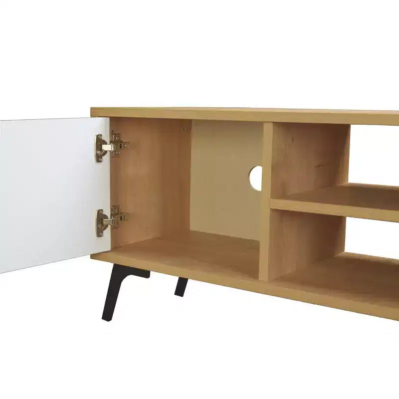 Meuble TV pour téléviseurs jusqu'à 70", chêne clair