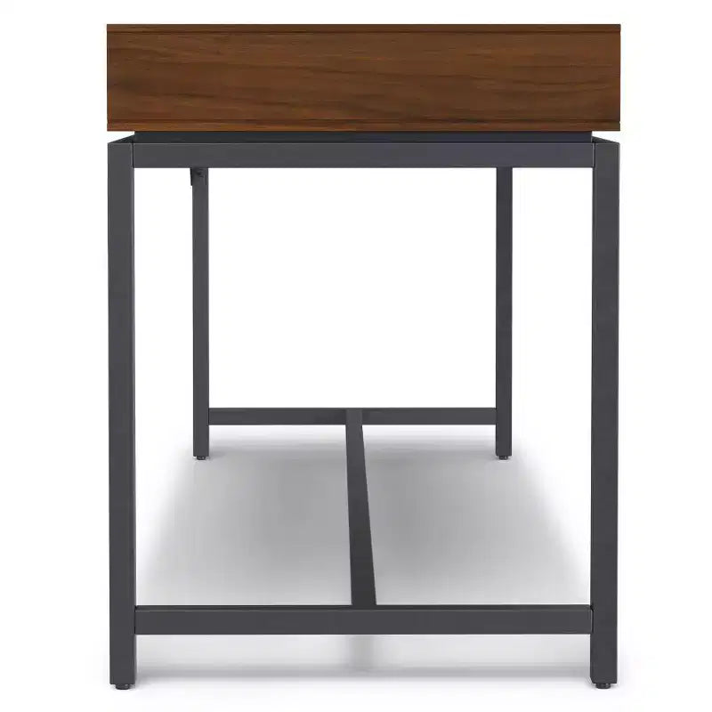 Bureau de style Mid-Century en bois massif avec tiroirs, placage noyer