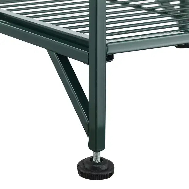 Étagère métallique pliable large à 3 niveaux de 32,5 po, vert forêt