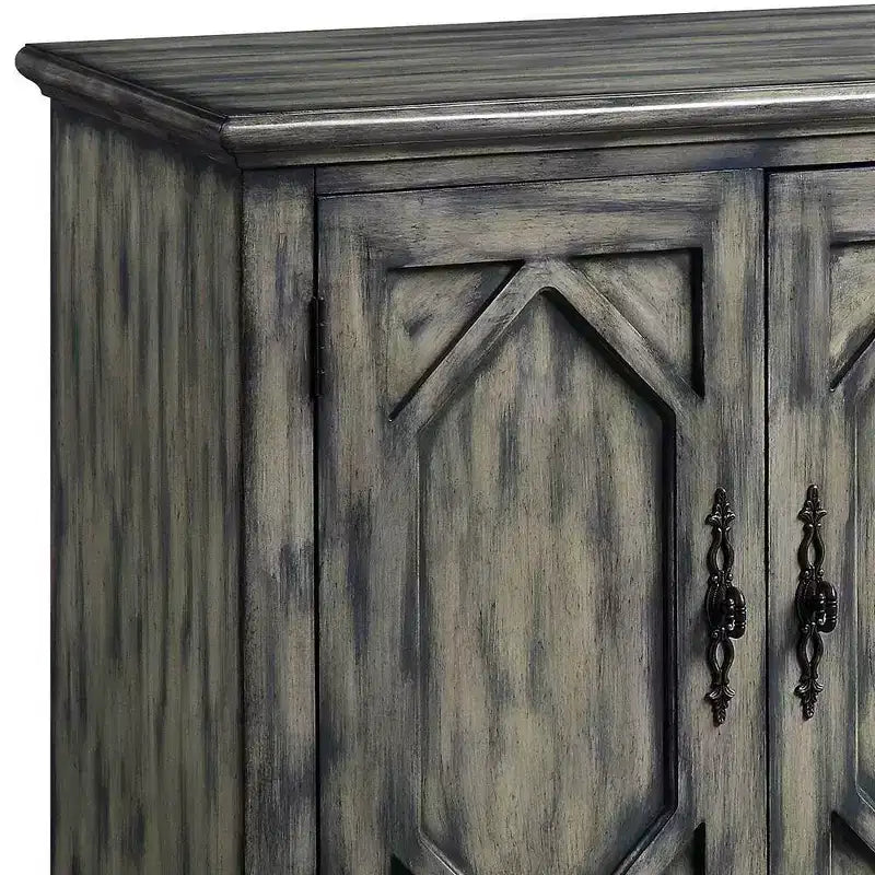 Meuble de rangement décoratif, gris rustique