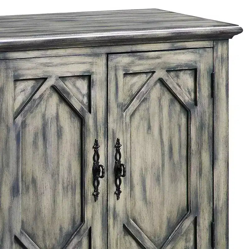 Meuble de rangement décoratif, gris rustique