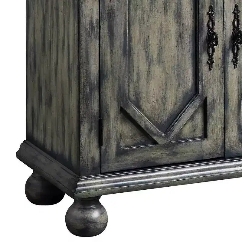 Meuble de rangement décoratif, gris rustique