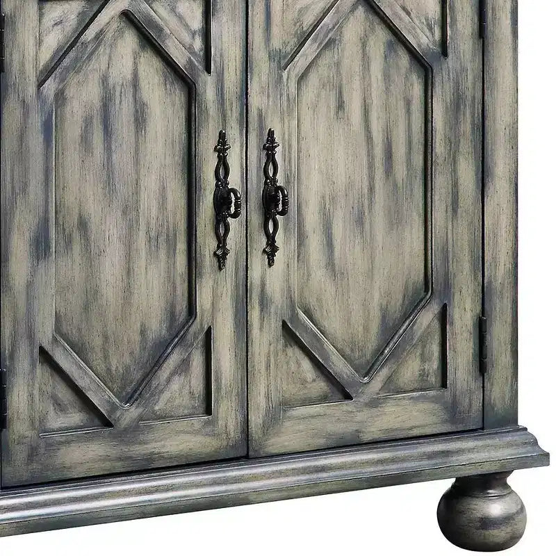 Meuble de rangement décoratif, gris rustique