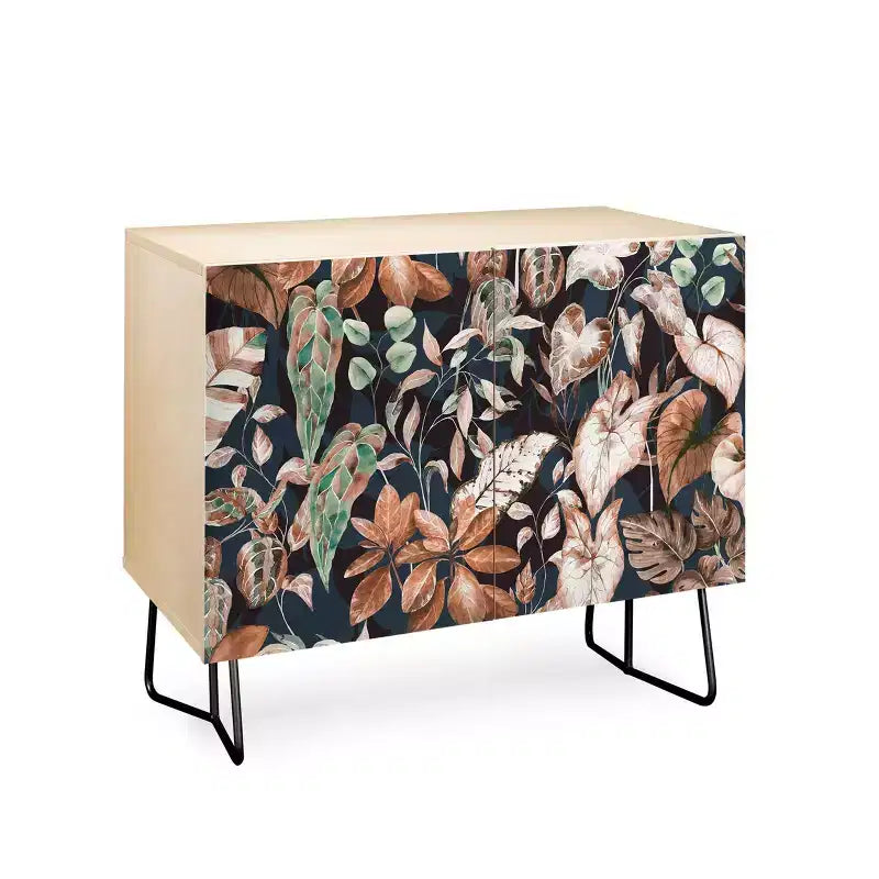 Crédence Lush vintage à imprimé jungle foncée
