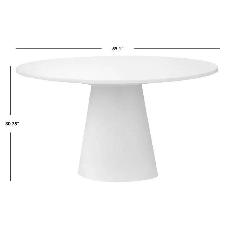 Table à manger ronde sur pied 59 po moderne