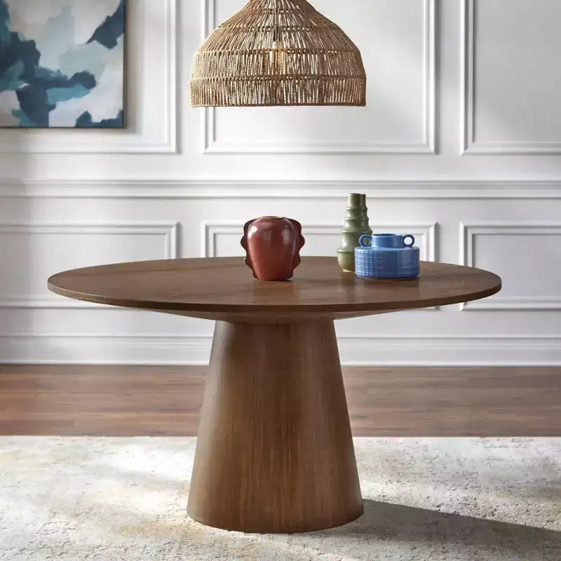 Table à manger ronde sur pied 59 po moderne