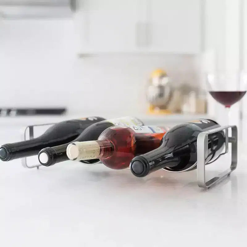 Range-bouteilles empilable en acier