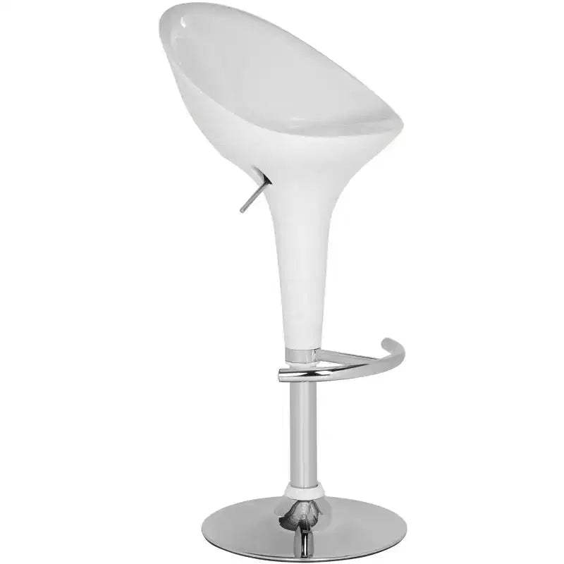 Tabouret de bar pivotant, blanc