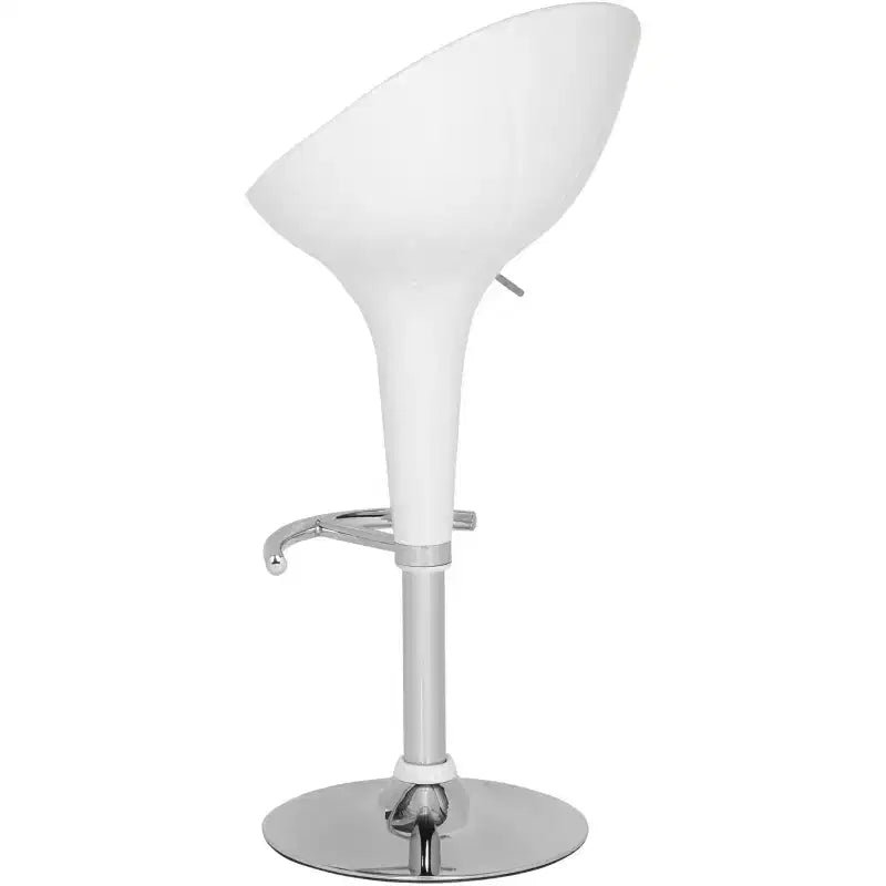 Tabouret de bar pivotant, blanc