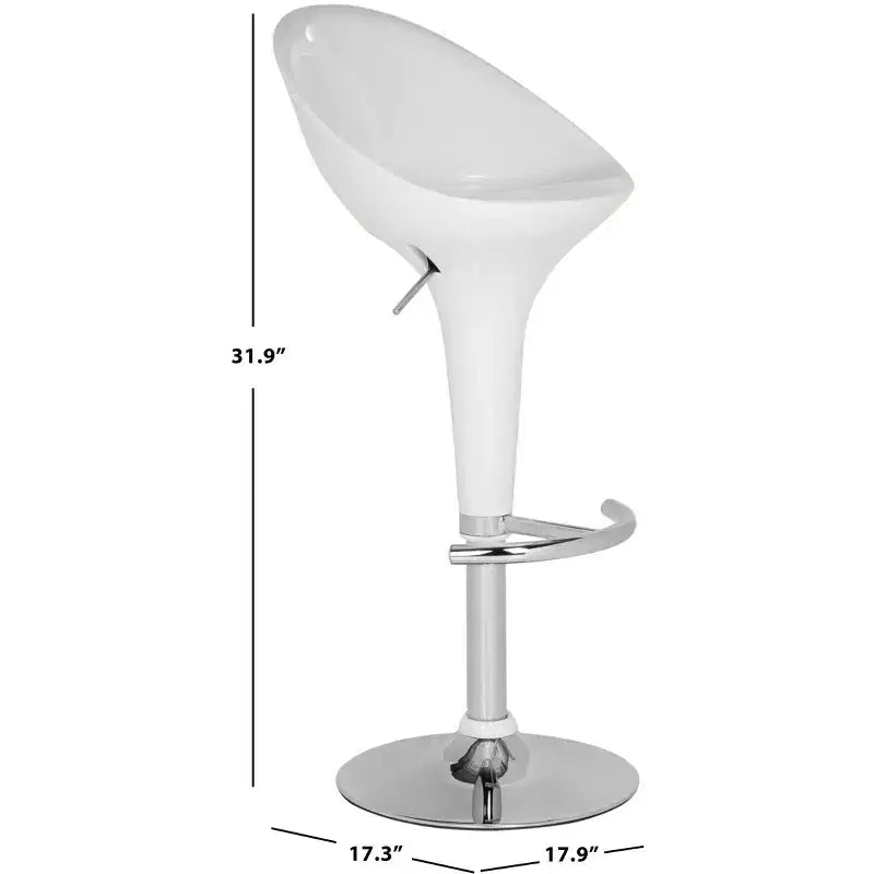 Tabouret de bar pivotant, blanc