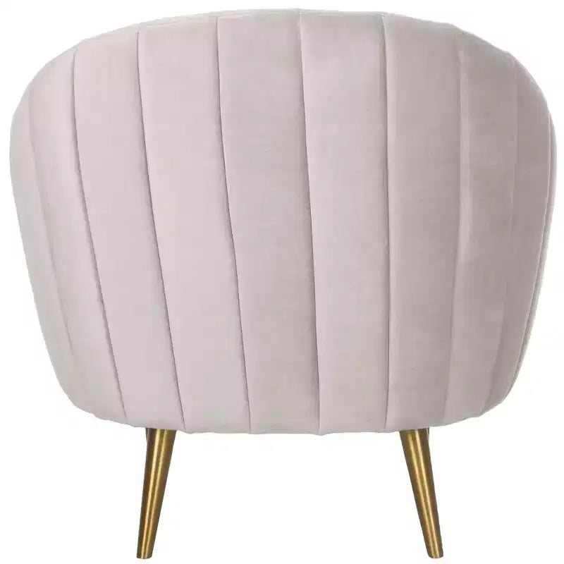 Fauteuil baignoire capitonné à fines rayures