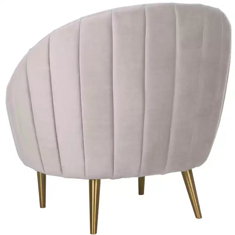 Fauteuil baignoire capitonné à fines rayures