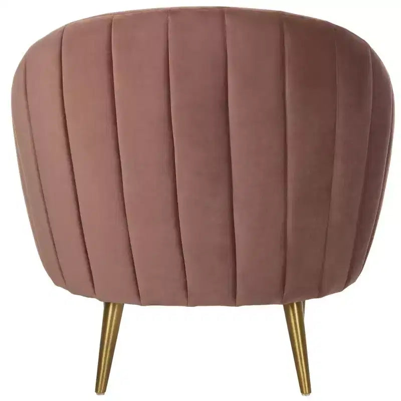 Fauteuil baignoire capitonné à fines rayures