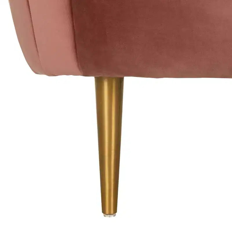 Fauteuil baignoire capitonné à fines rayures