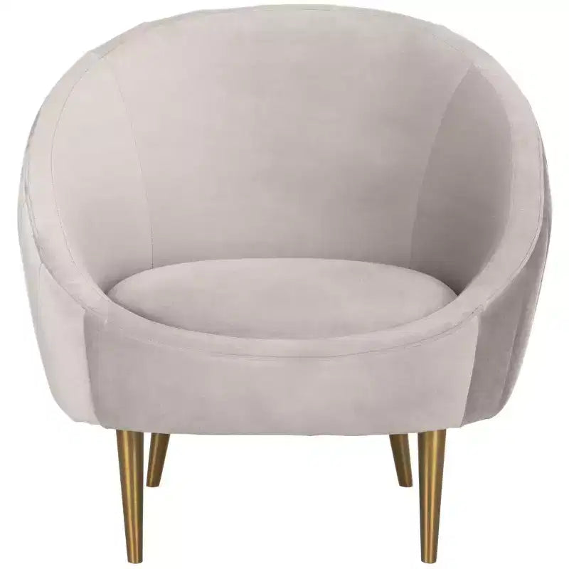 Fauteuil baignoire capitonné à fines rayures