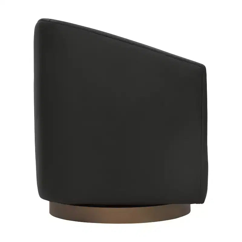 Fauteuil d'appoint commercial Club avec base pivotante à 360 degrés en métal et accoudoirs inclinés