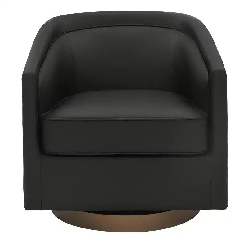 Fauteuil d'appoint commercial Club avec base pivotante à 360 degrés en métal et accoudoirs inclinés