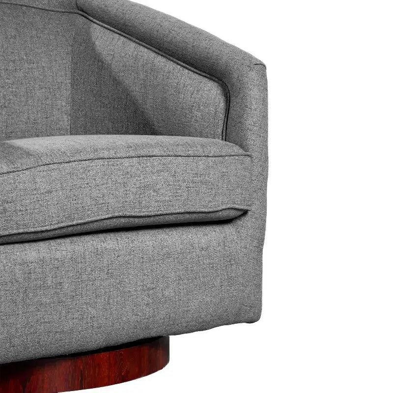Fauteuil d'appoint commercial Club avec base pivotante à 360 degrés en métal et accoudoirs inclinés