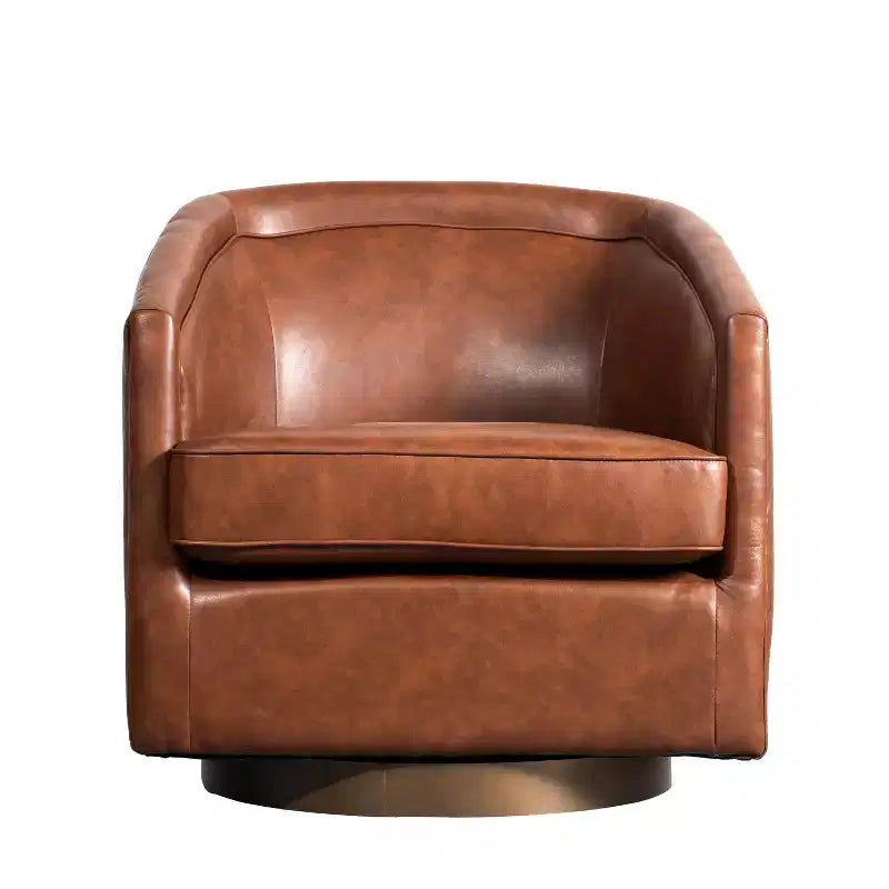 Fauteuil d'appoint commercial Club avec base pivotante à 360 degrés en métal et accoudoirs inclinés