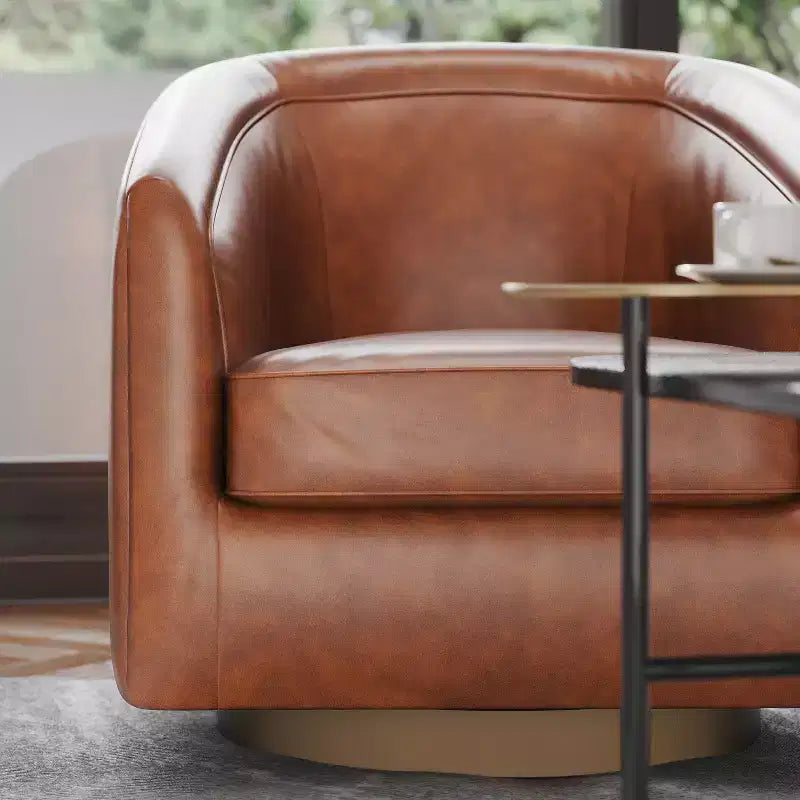 Fauteuil d'appoint commercial Club avec base pivotante à 360 degrés en métal et accoudoirs inclinés
