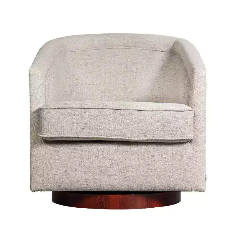 Fauteuil d'appoint commercial Club avec base pivotante à 360 degrés en métal et accoudoirs inclinés