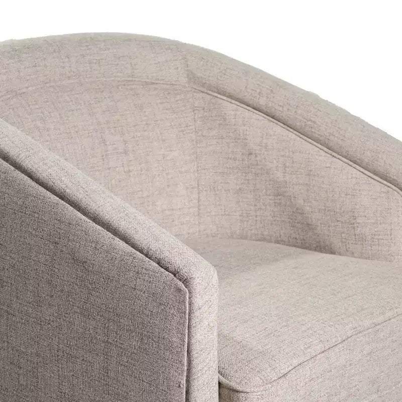Fauteuil d'appoint commercial Club avec base pivotante à 360 degrés en métal et accoudoirs inclinés
