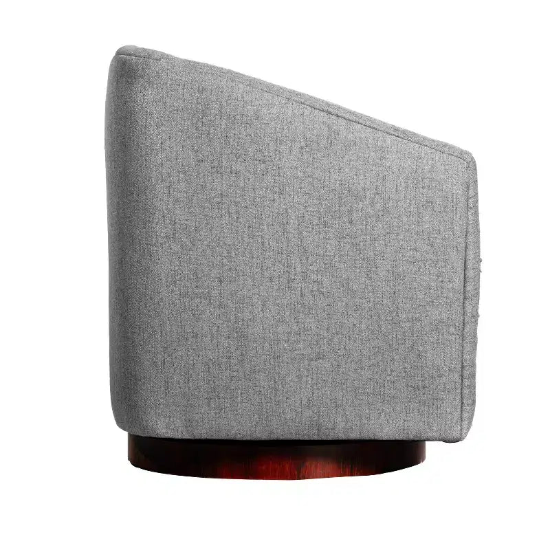 Fauteuil d'appoint commercial Club avec base pivotante à 360 degrés en métal et accoudoirs inclinés