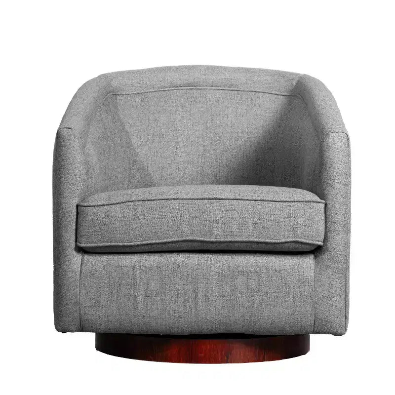 Fauteuil d'appoint commercial Club avec base pivotante à 360 degrés en métal et accoudoirs inclinés