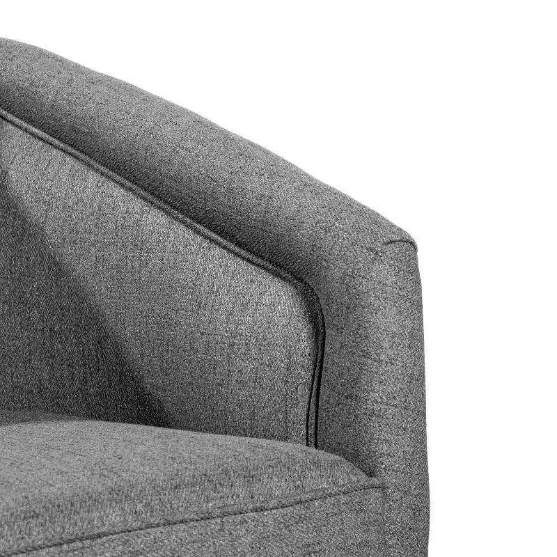 Fauteuil d'appoint commercial Club avec base pivotante à 360 degrés en métal et accoudoirs inclinés