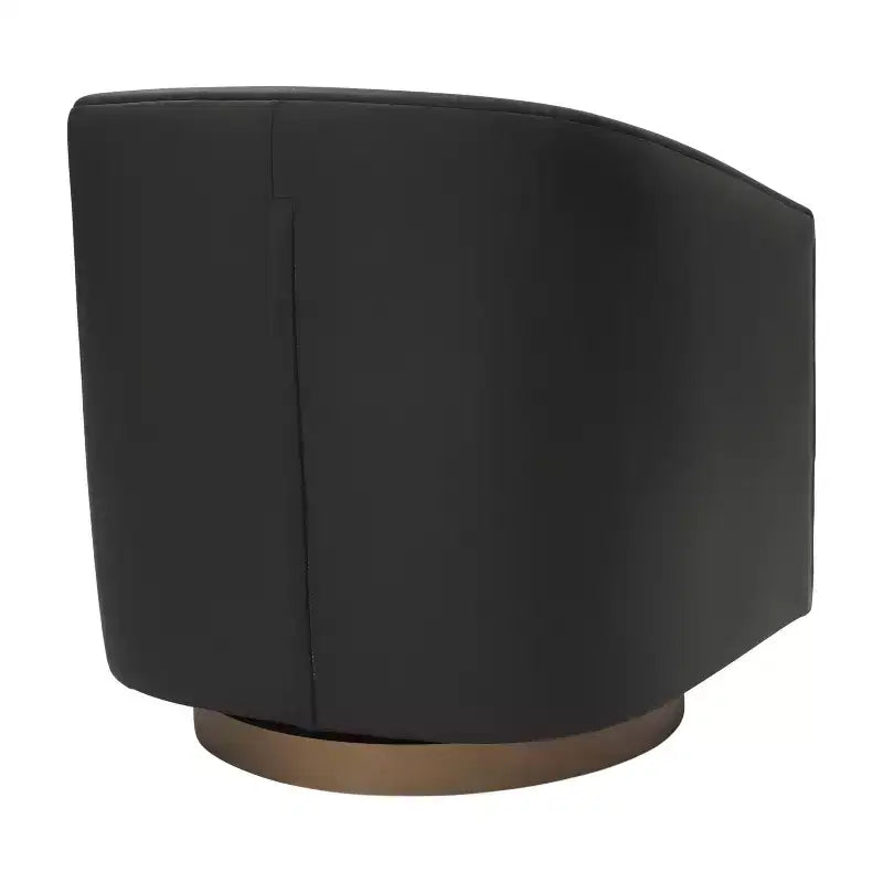 Fauteuil d'appoint commercial Club avec base pivotante à 360 degrés en métal et accoudoirs inclinés