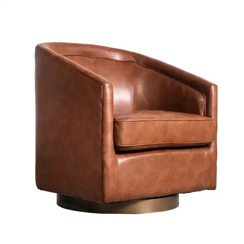 Fauteuil d'appoint commercial Club avec base pivotante à 360 degrés en métal et accoudoirs inclinés