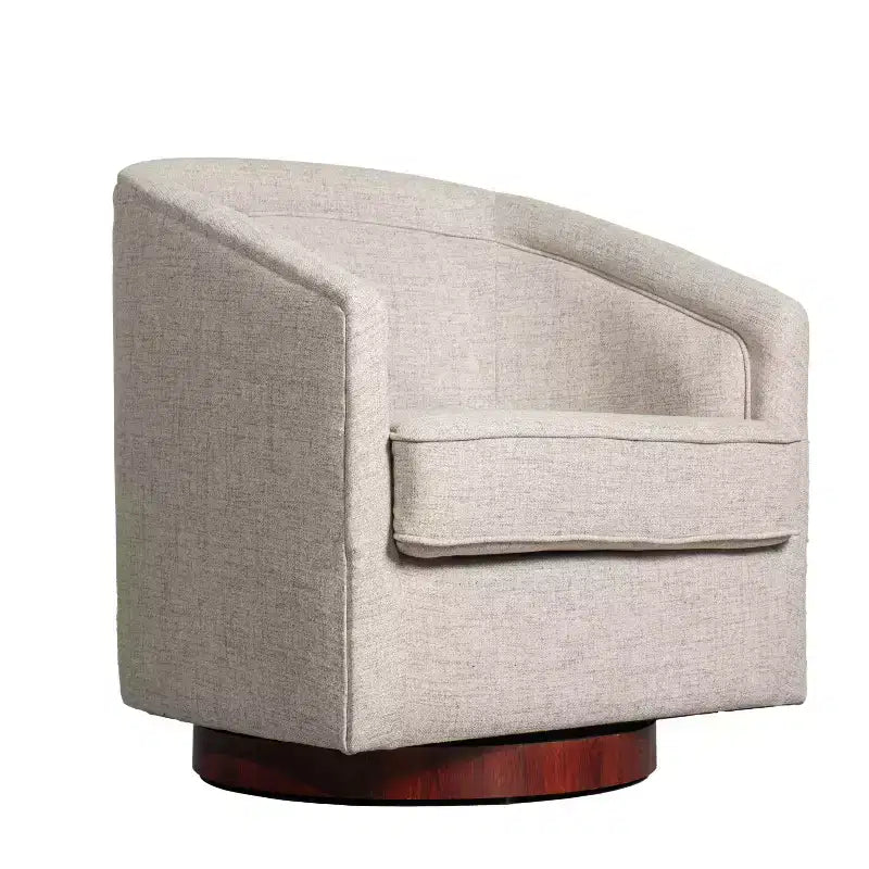 Fauteuil d'appoint commercial Club avec base pivotante à 360 degrés en métal et accoudoirs inclinés