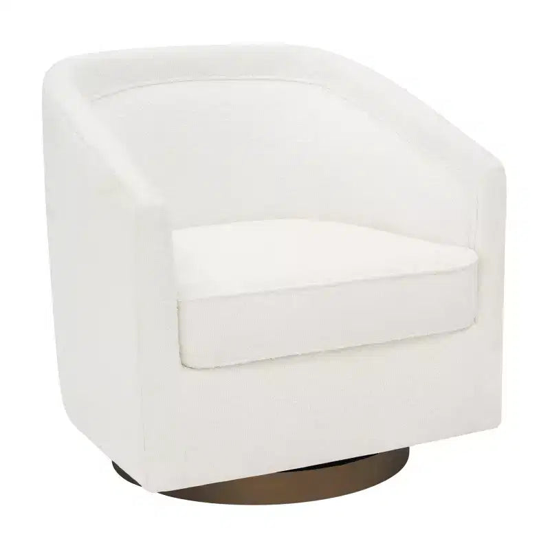 Fauteuil d'appoint commercial Club avec base pivotante à 360 degrés en métal et accoudoirs inclinés