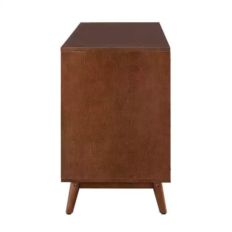 Enfilade de 147 cm de large avec 3 tiroirs et portes à persiennes, style Mid-Century